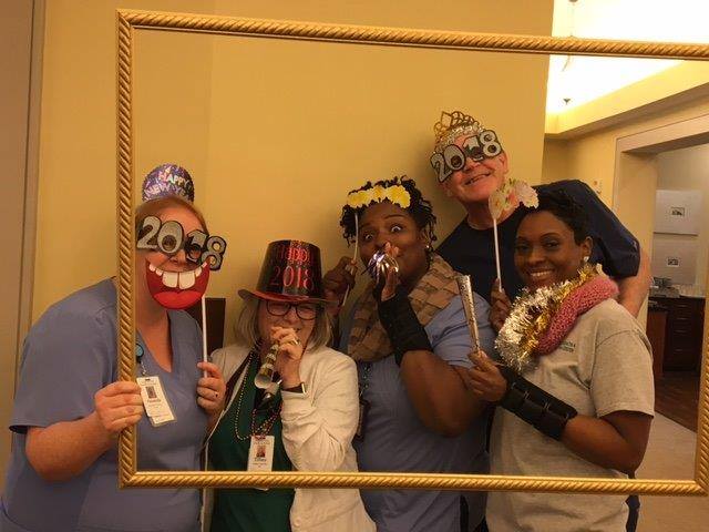 Huntersville team celebrating New Year's Day 2018