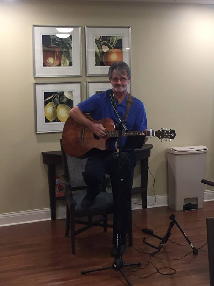 Maintenance Director, Michael Smelzer, entertaining patients