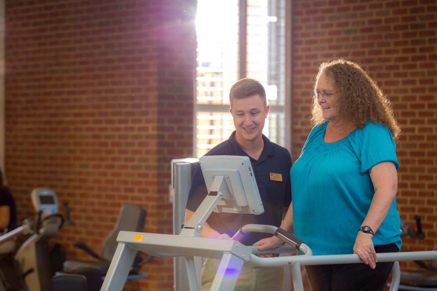 Lynda in our LifeWorks Rehab gym