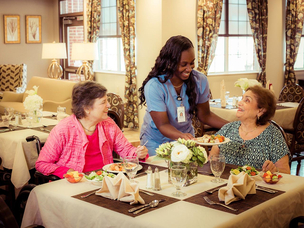 Patients enjoying our Neighborhood Dining experience