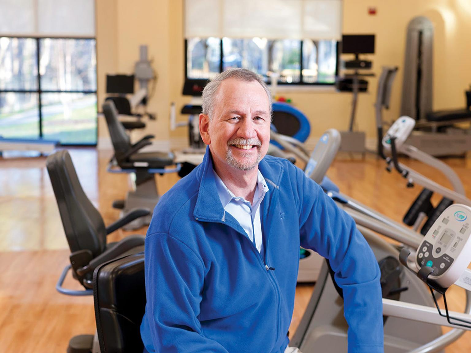 Patient in LifeWorks Rehab Gym