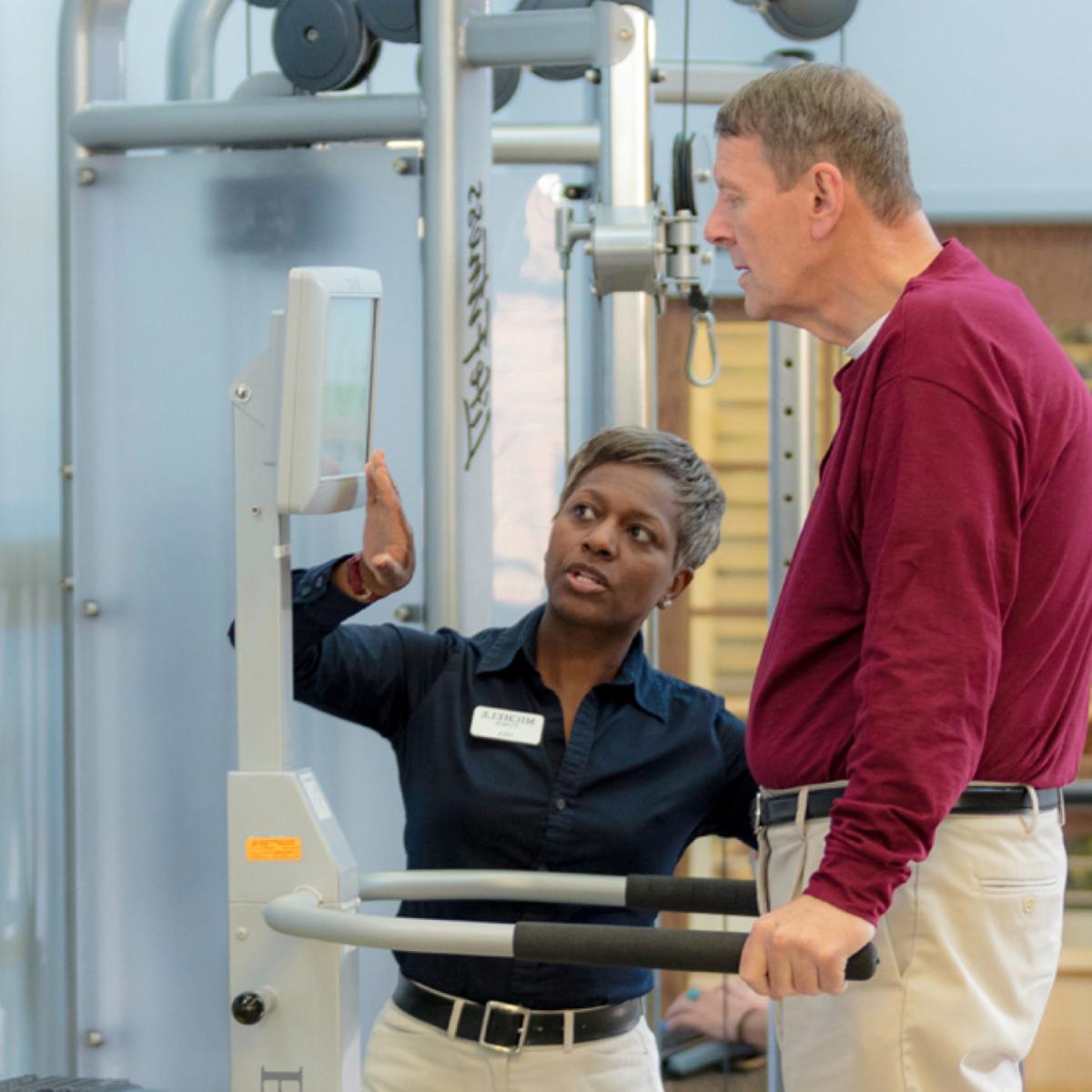 Patient in our LifeWorks Rehab gym